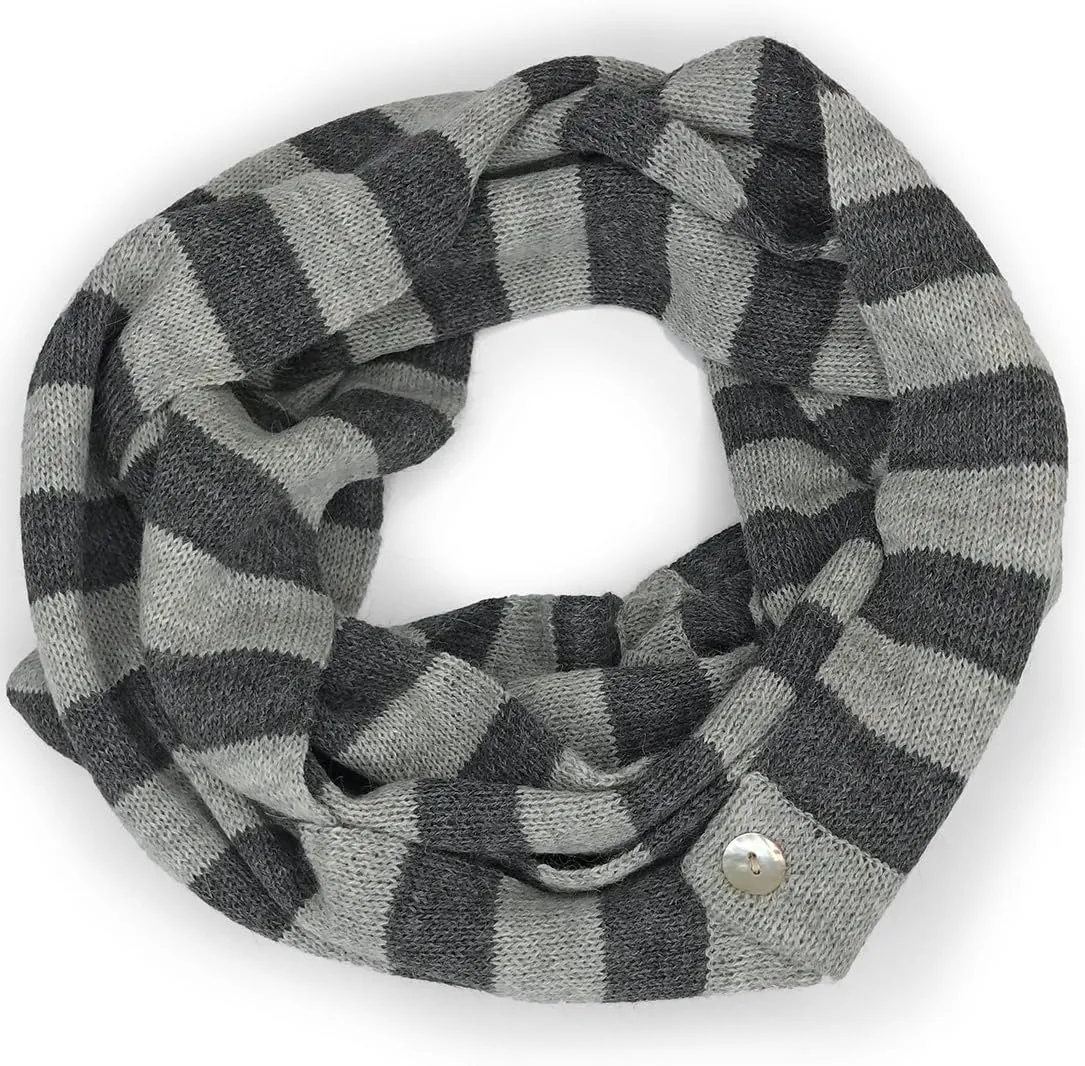 100% Baby Alpaca Scarf - 2-in-1 Convertible Knit Infinity Scarf