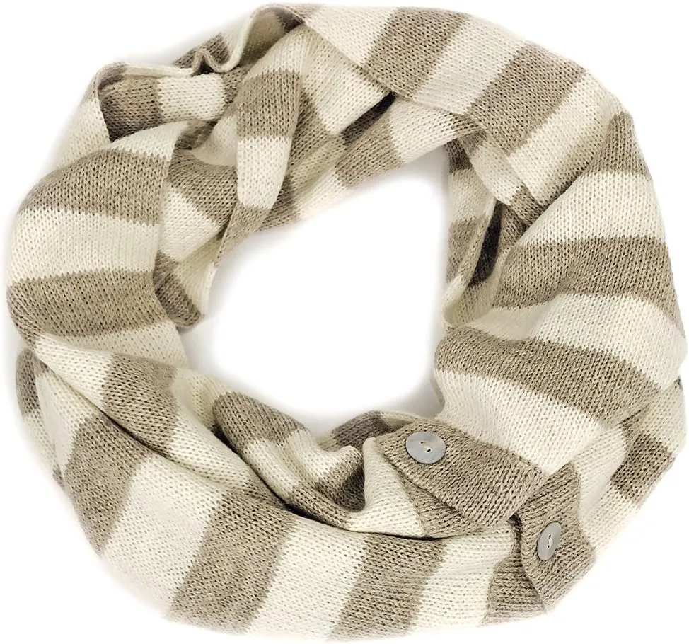 100% Baby Alpaca Scarf - 2-in-1 Convertible Knit Infinity Scarf