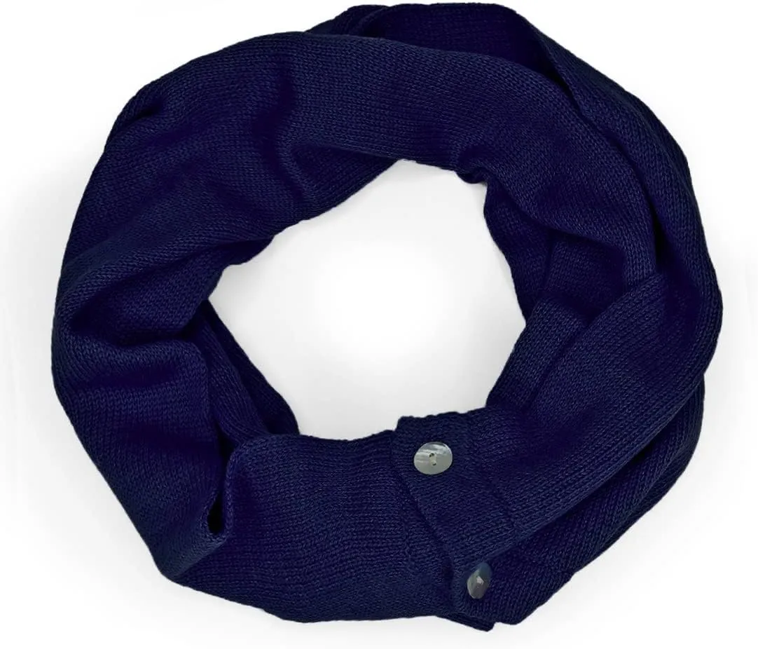 100% Baby Alpaca Scarf - 2-in-1 Convertible Knit Infinity Scarf