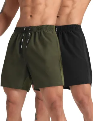 2 Pack Mens Lightweight Athletic Running Shorts 5'' Quick Dry Gym Workout Shorts with Zipper Pockets