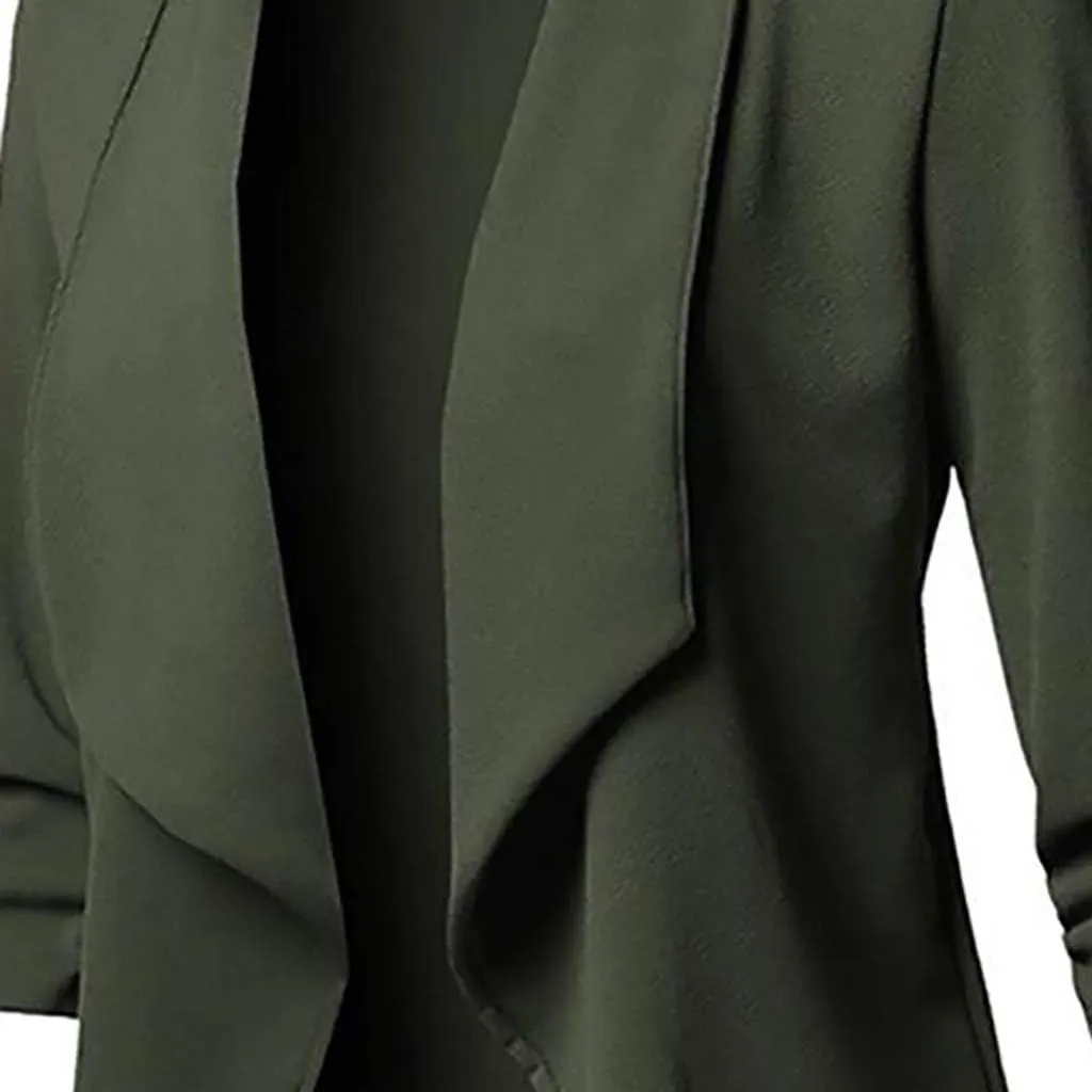 2023 Women Business Blazers Trendy Casual Cropped Blazer Jacket Petite Open Front Office Cardigan Stylish Womens Fall Coats