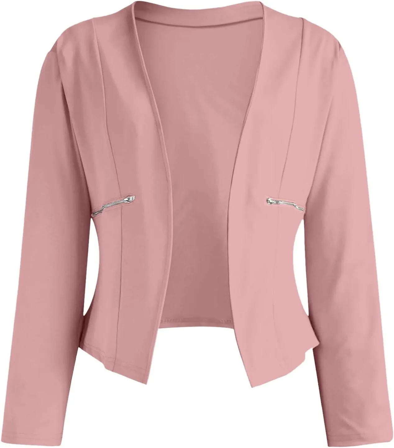 2023 Women Petite Blazers Trendy Casual Puff Sleeve Bolero Shrug Open Front Fall Cropped Suit Jackets Stylish Cardigan Coats