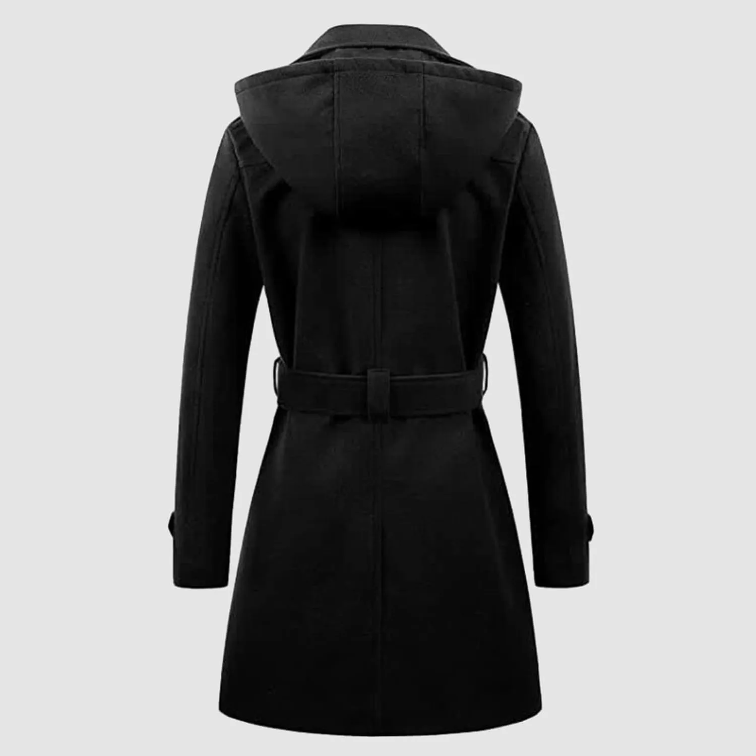 2023 Womens Hooded Trench Coat Winter Thicken Windbreaker Jackets Warm Fleece Lined Outwear Plus Size Overcoat Outwear