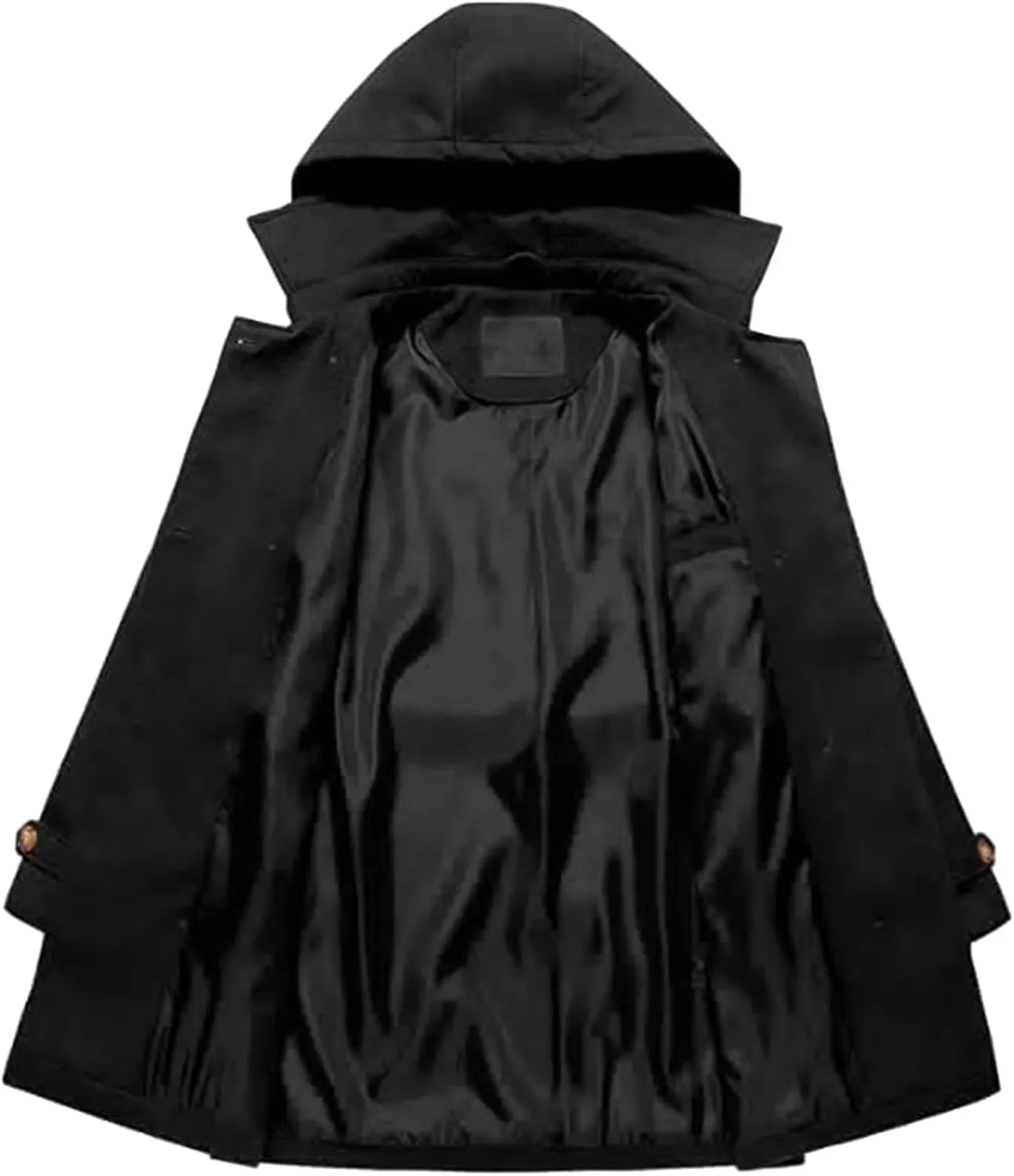 2023 Womens Hooded Trench Coat Winter Thicken Windbreaker Jackets Warm Fleece Lined Outwear Plus Size Overcoat Outwear