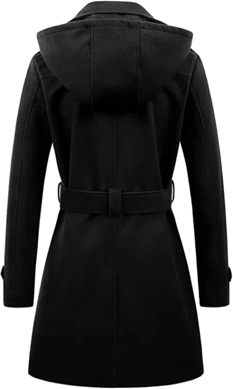 2023 Womens Hooded Trench Coat Winter Thicken Windbreaker Jackets Warm Fleece Lined Outwear Plus Size Overcoat Outwear