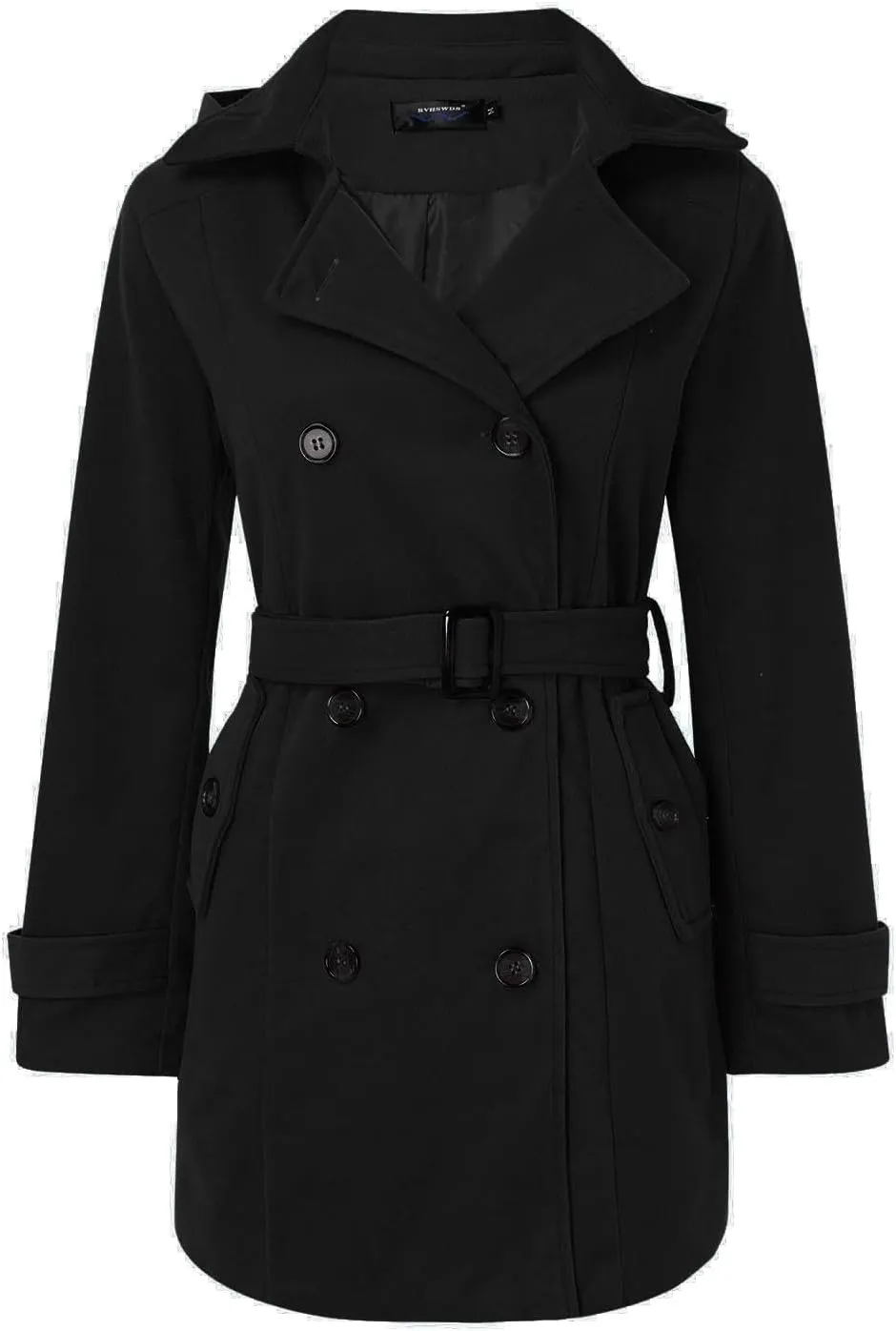2023 Womens Hooded Trench Coat Winter Thicken Windbreaker Jackets Warm Fleece Lined Outwear Plus Size Overcoat Outwear