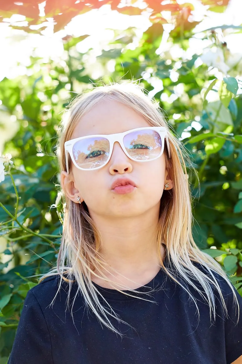 3 Pairs Kids Clear Lens Glasses Protect Child's Eyes from UVB UVA Blocking