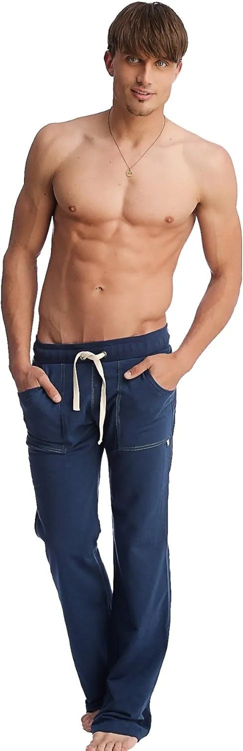 4-rth Men's Eco-Track Sweat & Yoga Gym Pant Modal French Terry Made in America Caliifornia Stretch Fit European style