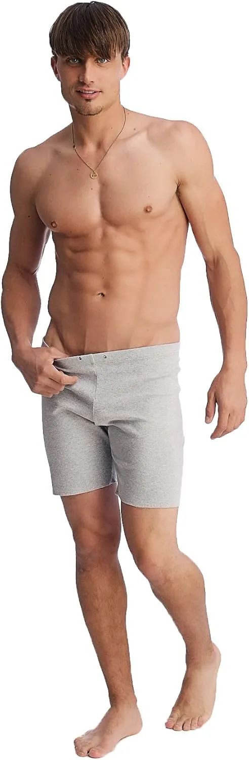 4-rth Men's Fusion Crosstrain Gym & Yoga Short-Short Modal French Terry Made in America Stretch Fit European Style