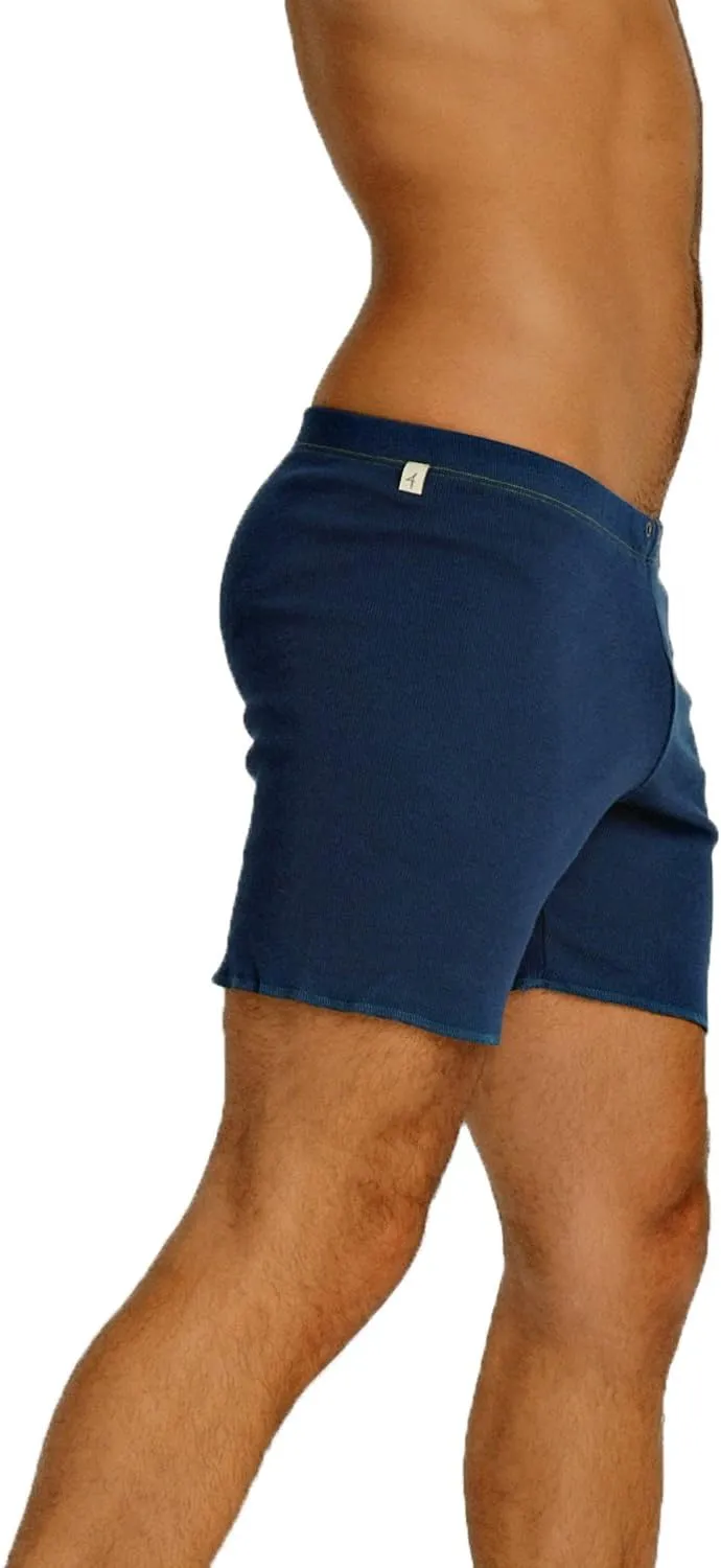 4-rth Men's Fusion Crosstrain Gym & Yoga Short-Short Modal French Terry Made in America Stretch Fit European Style