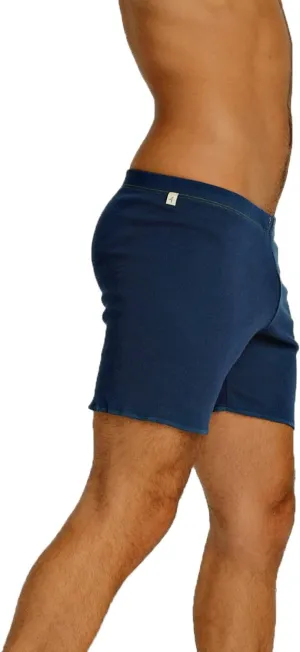 4-rth Men's Fusion Crosstrain Gym & Yoga Short-Short Modal French Terry Made in America Stretch Fit European Style