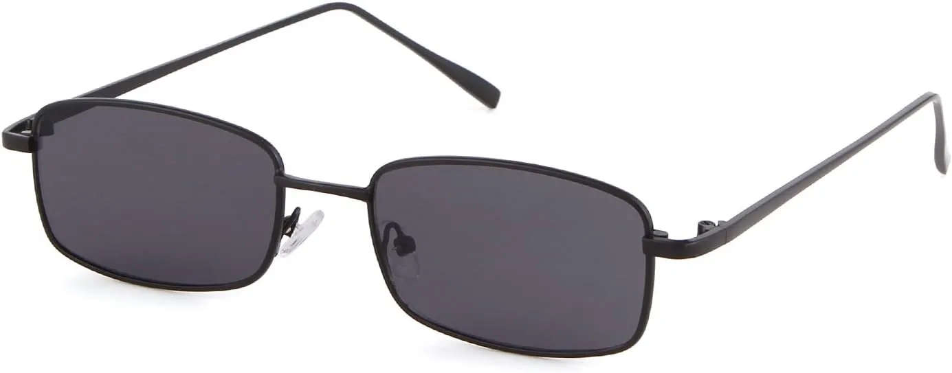 ADE WU Small Narrow Rectangle Sunglasses Womens Mens Retro Y2k 80s 90s UV400 Sunnies