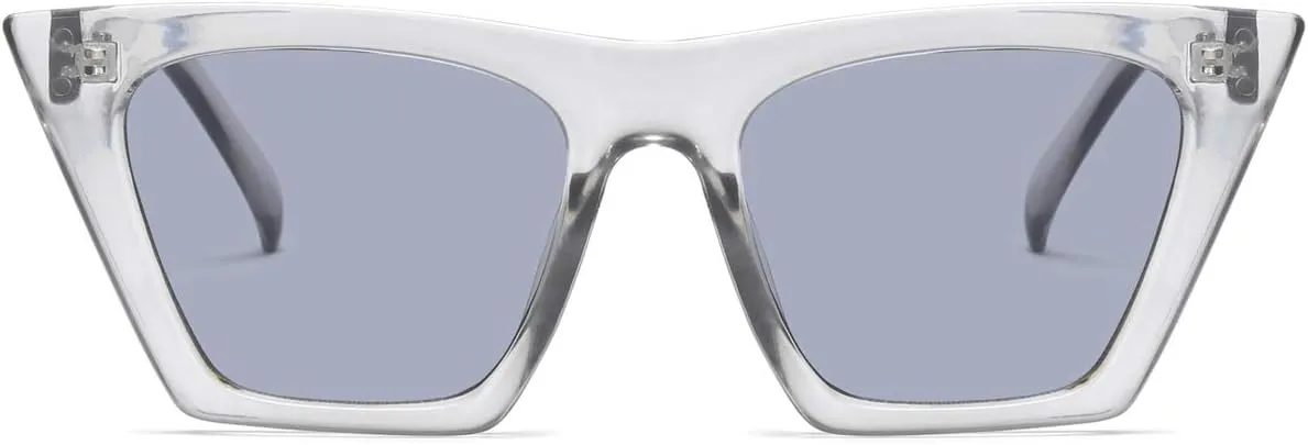 AISSWZBEER Retro Square Cat Eye Sunglasses for Women Fashion Trendy Style UV400 Protection