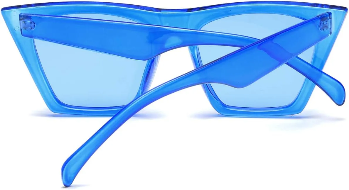 AISSWZBEER Retro Square Cat Eye Sunglasses for Women Fashion Trendy Style UV400 Protection