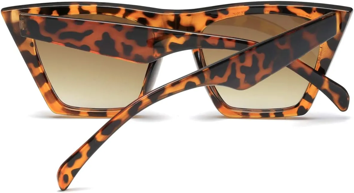 AISSWZBEER Retro Square Cat Eye Sunglasses for Women Fashion Trendy Style UV400 Protection