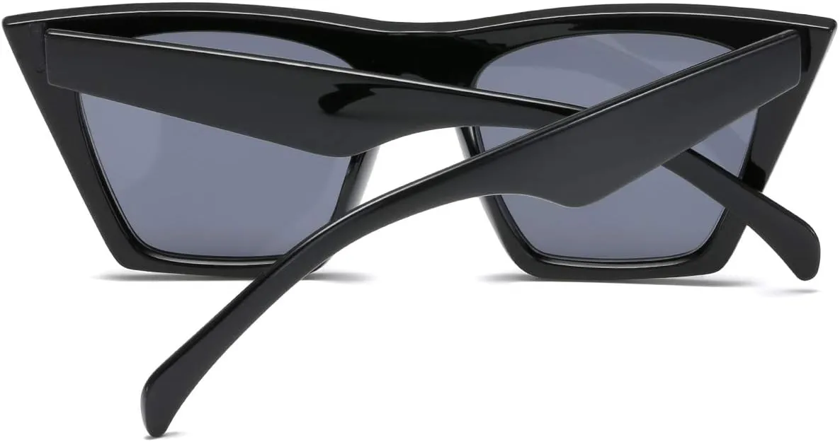 AISSWZBEER Retro Square Cat Eye Sunglasses for Women Fashion Trendy Style UV400 Protection