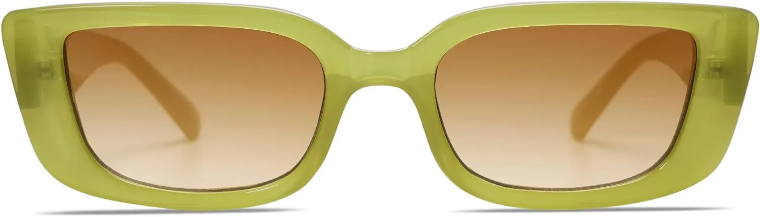 Allarallvr Rectangle Sunglasses for Women 90s Retro Trendy Y2K Classical Vintage Square Shades AR82037