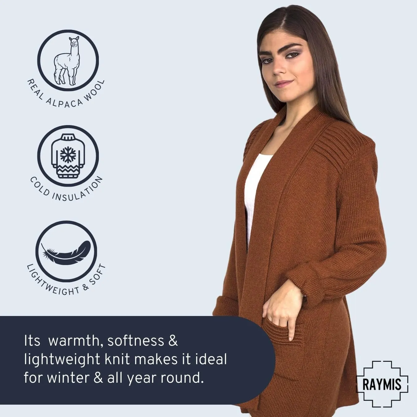 Alpaca Wool Sweater Women | Alpaca Wool Cardigan Women | Warm, Lightweight, Soft Alpaca Sweater| Alpaca Sweaters Women