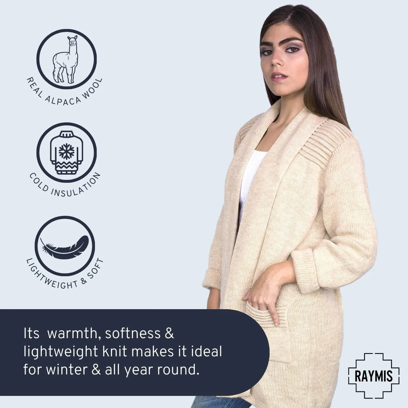 Alpaca Wool Sweater Women | Alpaca Wool Cardigan Women | Warm, Lightweight, Soft Alpaca Sweater| Alpaca Sweaters Women
