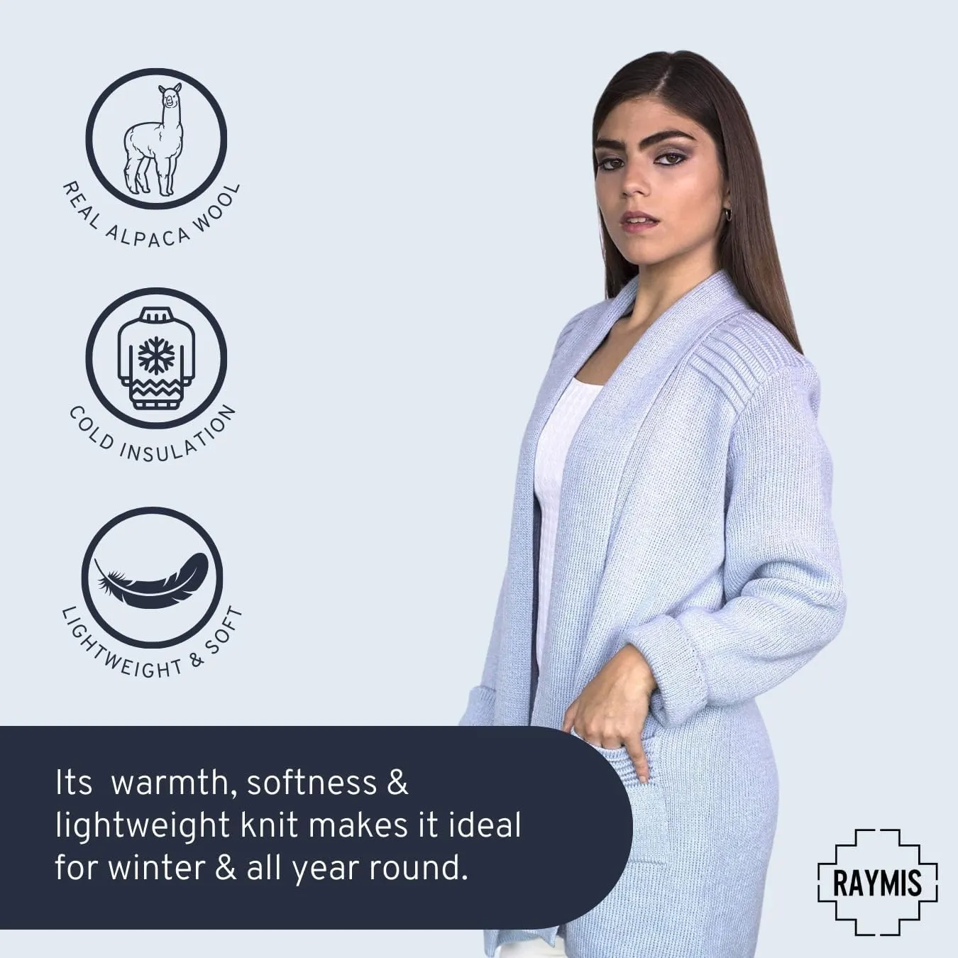 Alpaca Wool Sweater Women | Alpaca Wool Cardigan Women | Warm, Lightweight, Soft Alpaca Sweater| Alpaca Sweaters Women
