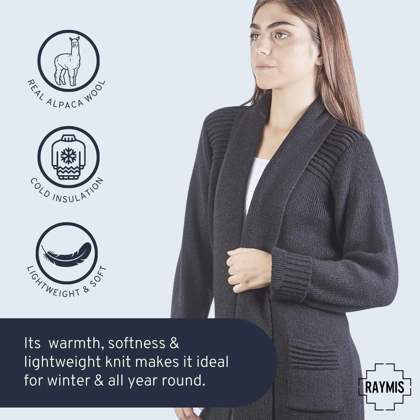 Alpaca Wool Sweater Women | Alpaca Wool Cardigan Women | Warm, Lightweight, Soft Alpaca Sweater| Alpaca Sweaters Women
