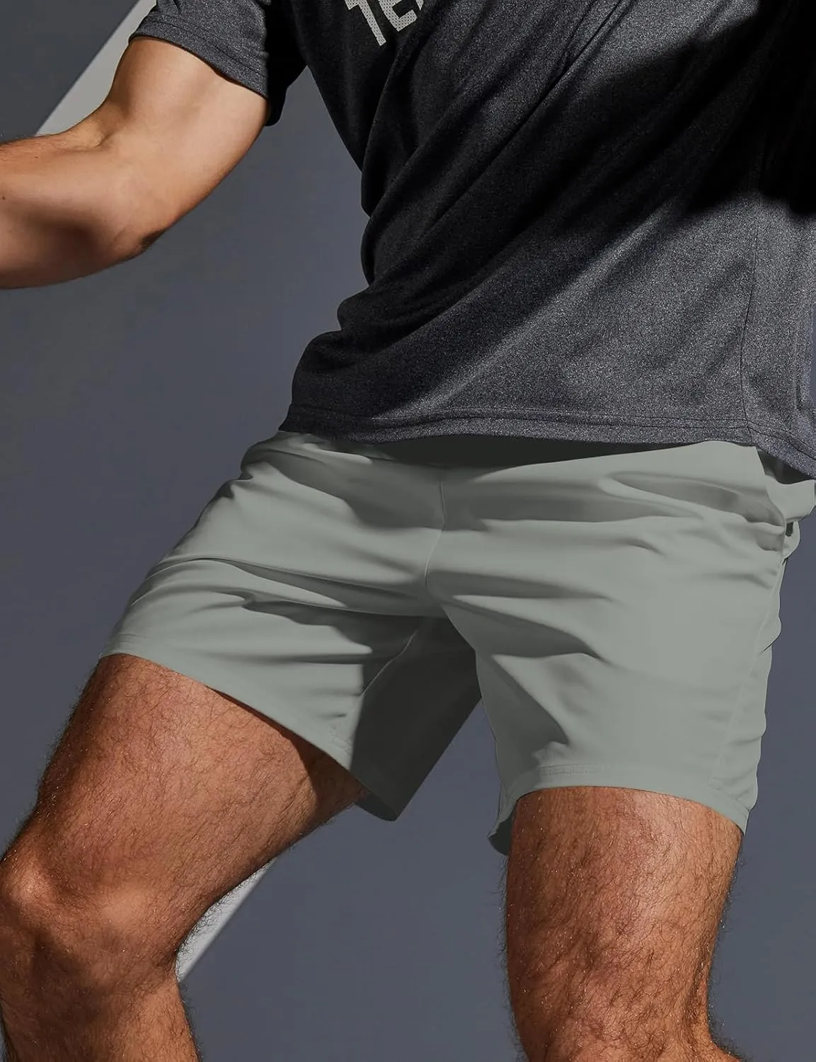 Aolesy Men’s 2 in 1 Running Shorts -5''/7'' Quick Dry Workout Gym Shorts with Pockets, Tennis Training Athletic Shorts