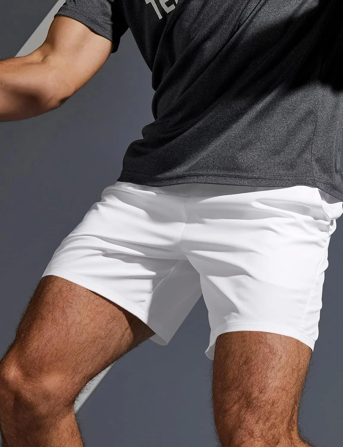 Aolesy Men’s 2 in 1 Running Shorts -5''/7'' Quick Dry Workout Gym Shorts with Pockets, Tennis Training Athletic Shorts