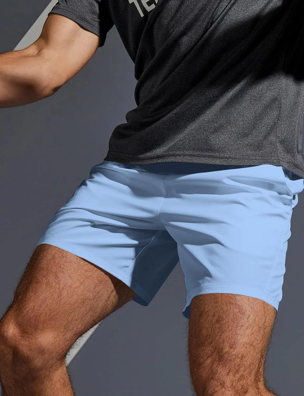 Aolesy Men’s 2 in 1 Running Shorts -5''/7'' Quick Dry Workout Gym Shorts with Pockets, Tennis Training Athletic Shorts
