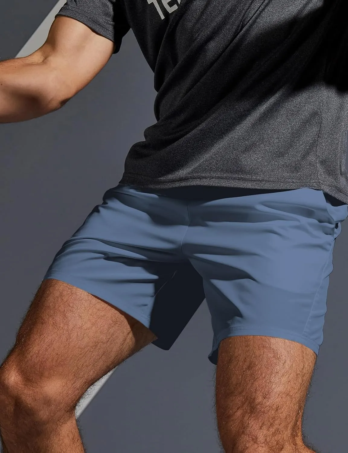 Aolesy Men’s 2 in 1 Running Shorts -5''/7'' Quick Dry Workout Gym Shorts with Pockets, Tennis Training Athletic Shorts