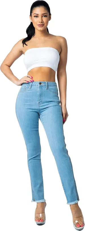 Aphrodite High Waisted Jeans for Women - High Rise Waist Skinny Slim Fit Stretch Casual Basic Denim Pants with Pockets