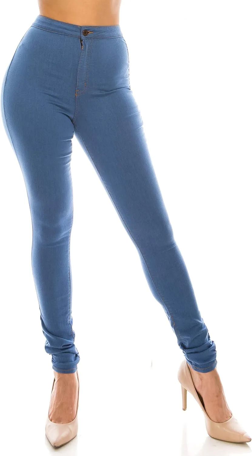 Aphrodite High Waisted Jeans for Women - High Rise Waist Skinny Slim Fit Stretch Casual Basic Denim Pants with Pockets