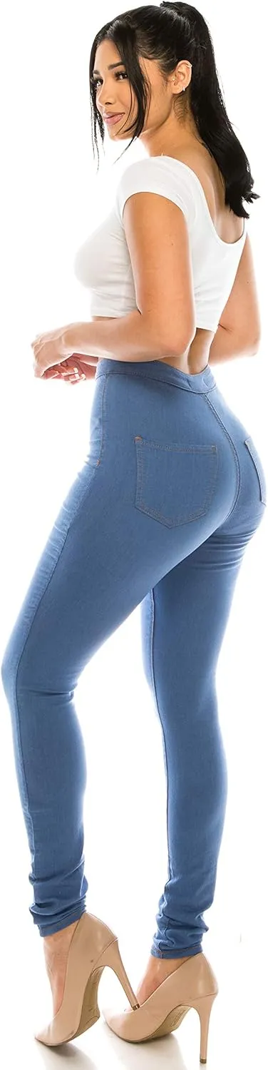 Aphrodite High Waisted Jeans for Women - High Rise Waist Skinny Slim Fit Stretch Casual Basic Denim Pants with Pockets