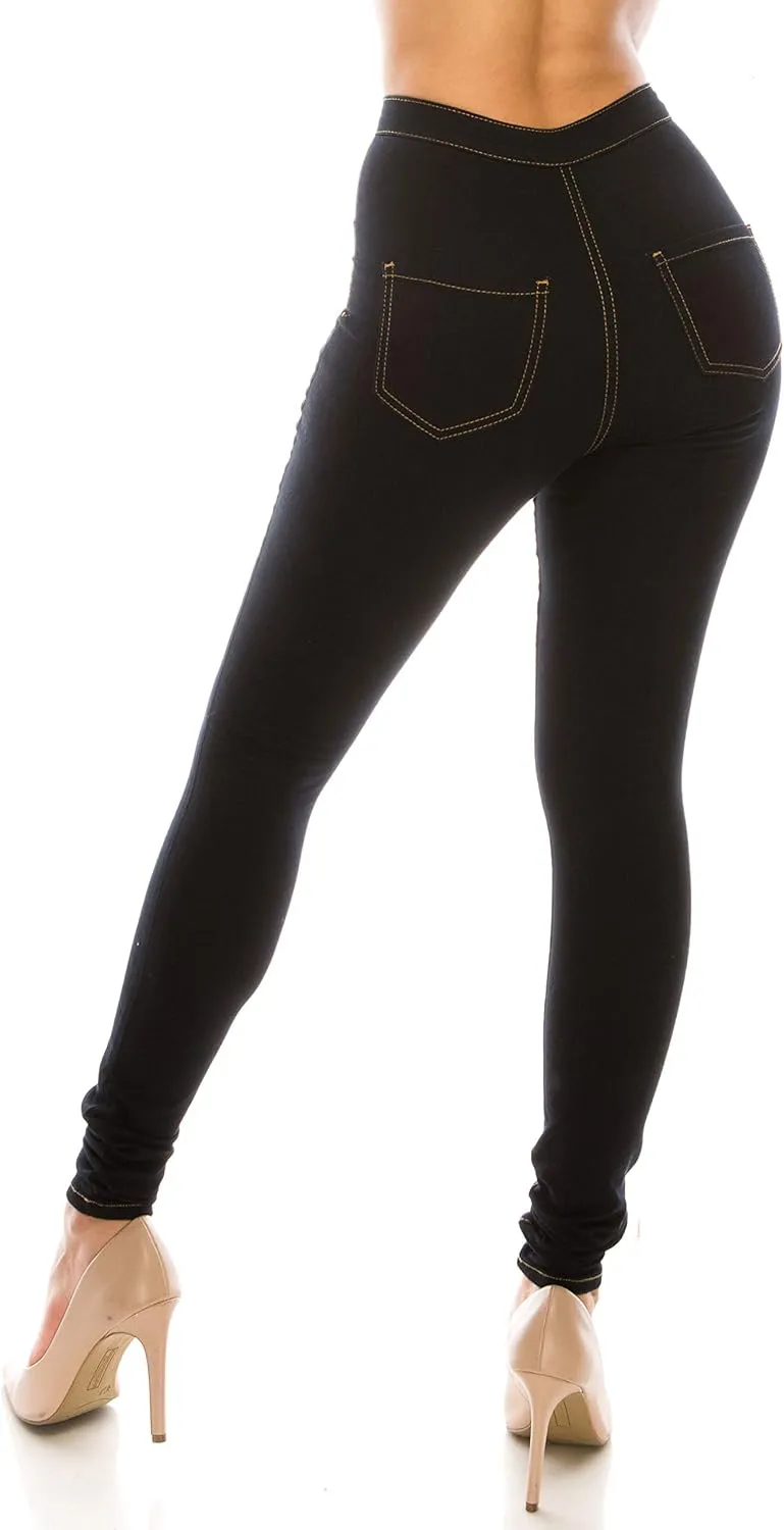 Aphrodite High Waisted Jeans for Women - High Rise Waist Skinny Slim Fit Stretch Casual Basic Denim Pants with Pockets