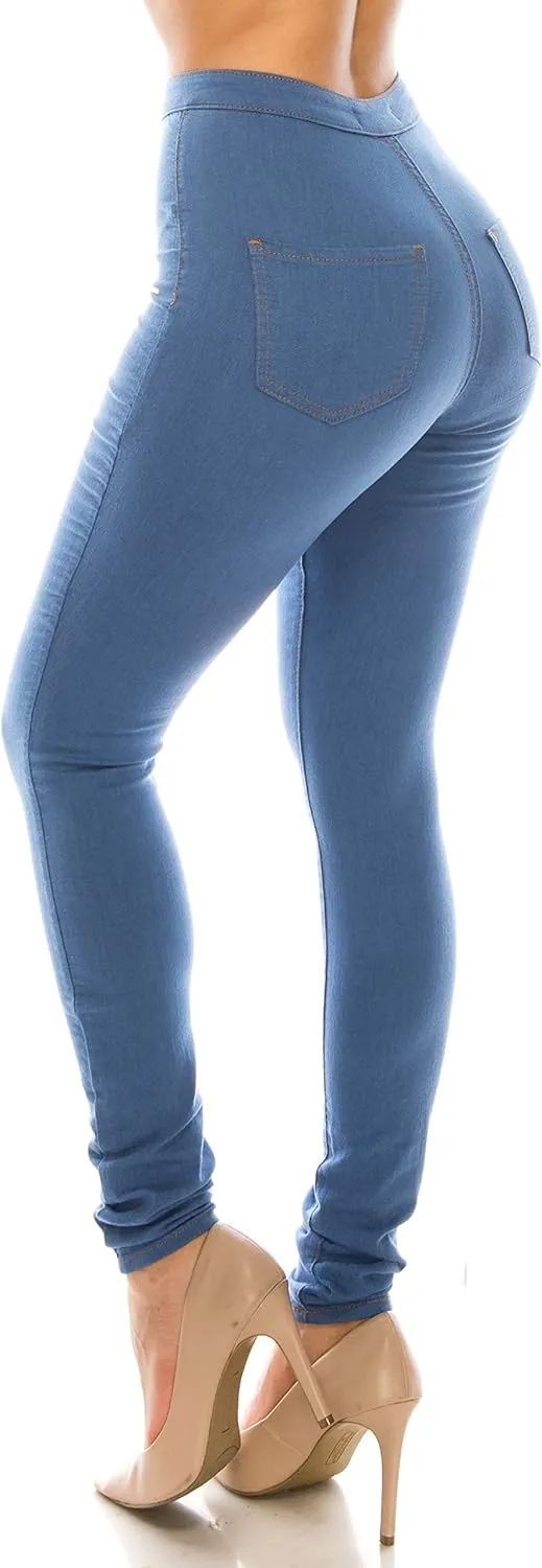 Aphrodite High Waisted Jeans for Women - High Rise Waist Skinny Slim Fit Stretch Casual Basic Denim Pants with Pockets
