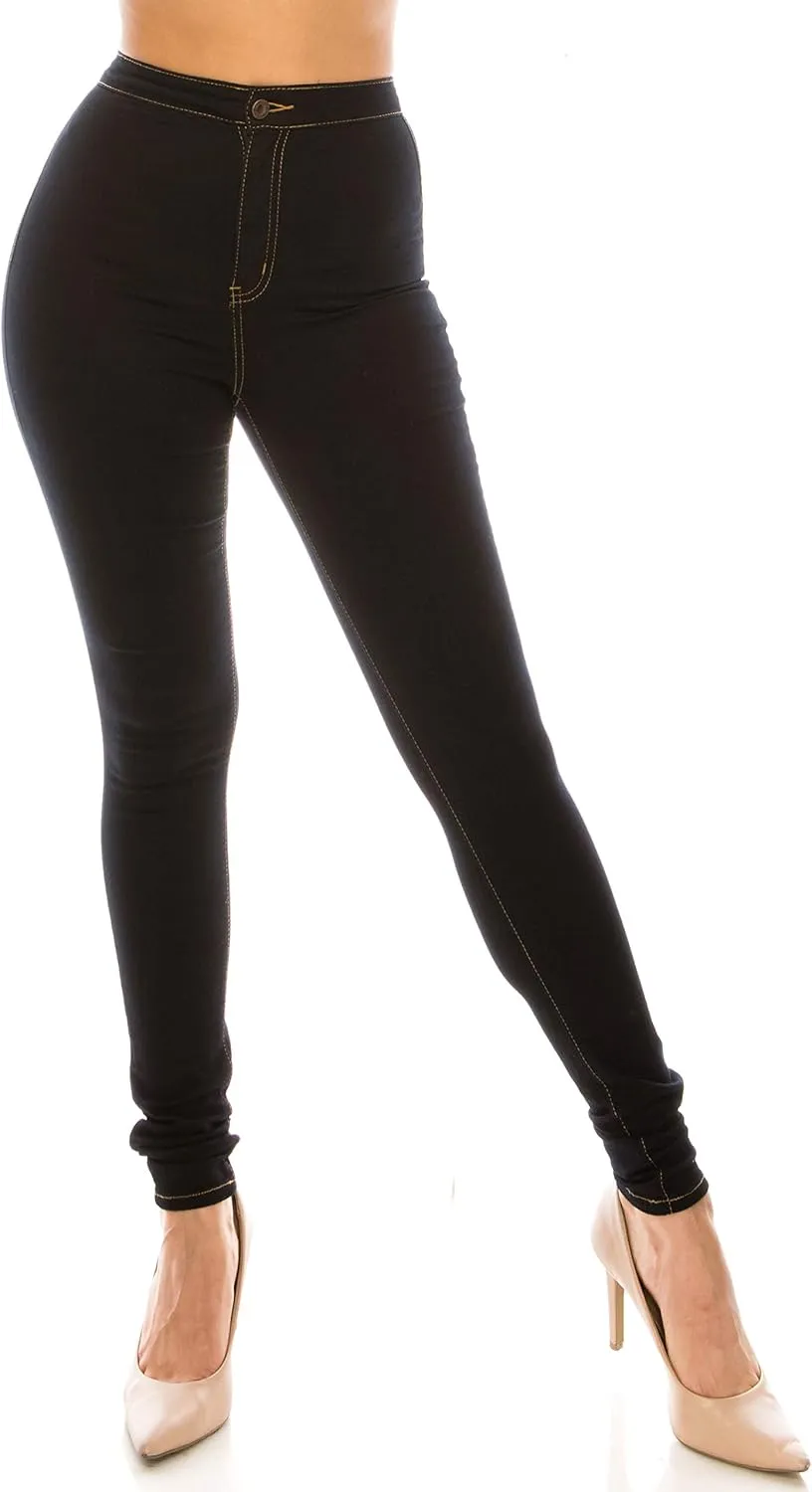 Aphrodite High Waisted Jeans for Women - High Rise Waist Skinny Slim Fit Stretch Casual Basic Denim Pants with Pockets