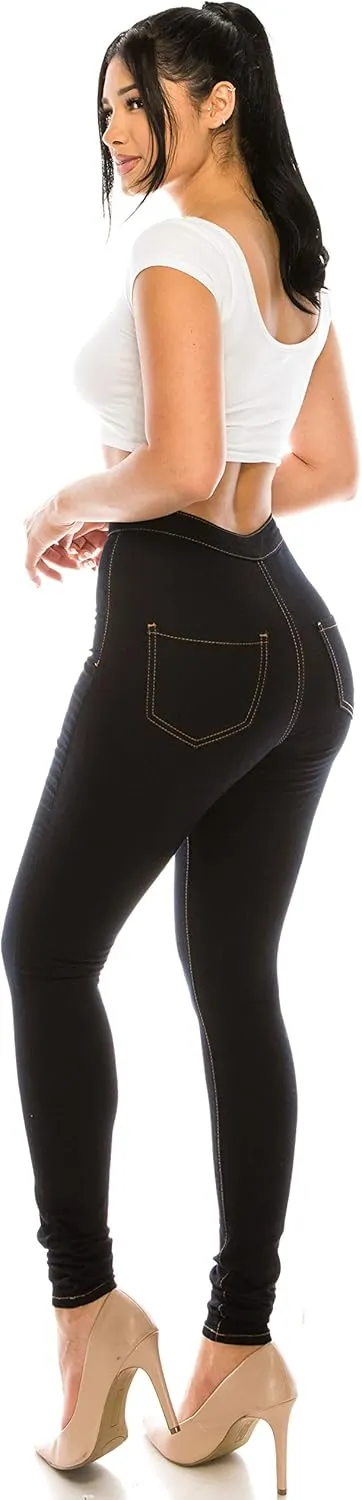 Aphrodite High Waisted Jeans for Women - High Rise Waist Skinny Slim Fit Stretch Casual Basic Denim Pants with Pockets