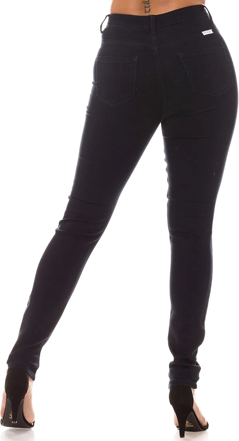 Aphrodite High Waisted Jeans for Women - High Rise Waist Skinny Slim Fit Stretch Casual Denim Pants with Faux Front Pockets