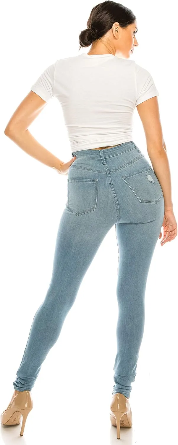 Aphrodite High Waisted Jeans for Women - High Rise Waist Stretch Skinny Slim Fit Basic Denim Pants