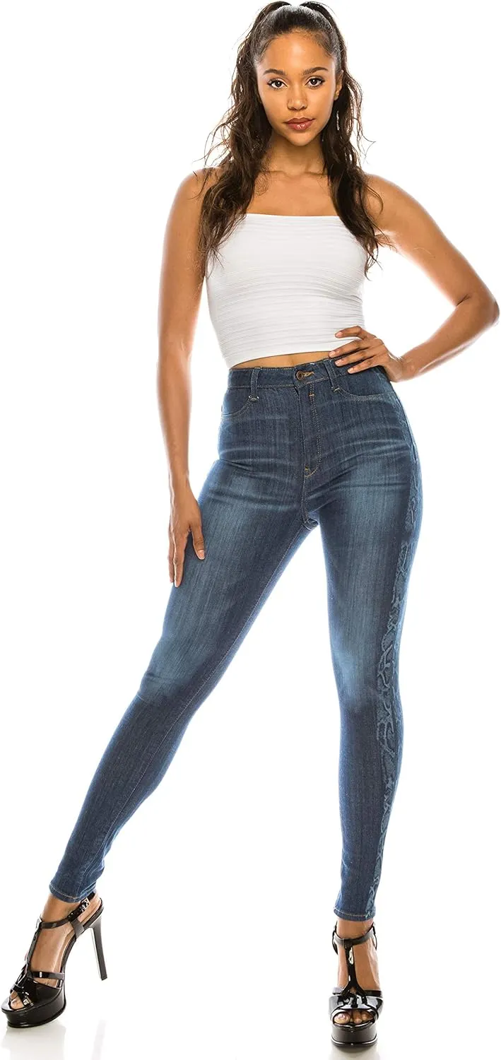 Aphrodite High Waisted Jeans for Women - High Rise Waist Stretch Skinny Slim Fit Basic Denim Pants
