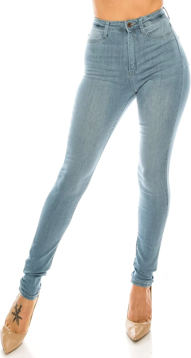 Aphrodite High Waisted Jeans for Women - High Rise Waist Stretch Skinny Slim Fit Basic Denim Pants