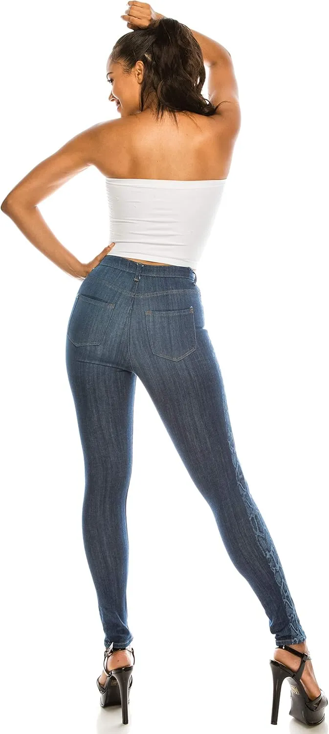 Aphrodite High Waisted Jeans for Women - High Rise Waist Stretch Skinny Slim Fit Basic Denim Pants