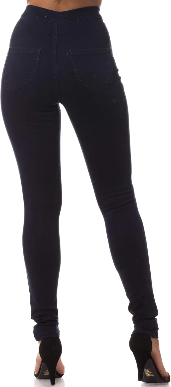 Aphrodite High Waisted Jeans for Women - High Rise Waist Stretch Skinny Slim Fit Basic Denim Pants