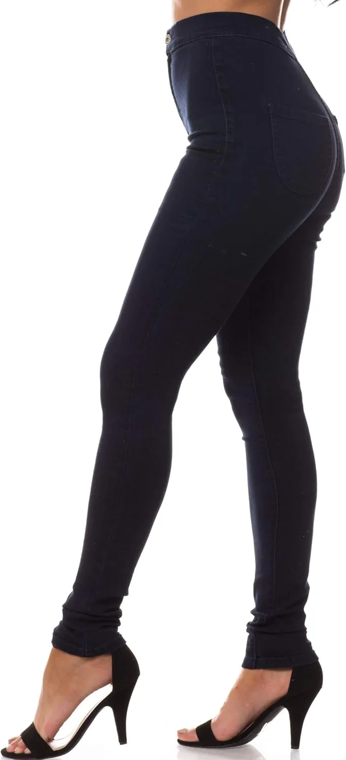 Aphrodite High Waisted Jeans for Women - High Rise Waist Stretch Skinny Slim Fit Basic Denim Pants