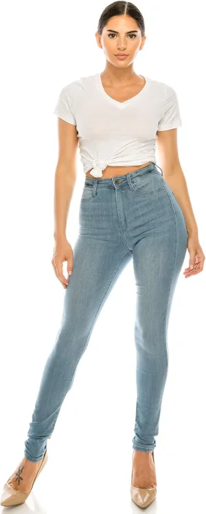 Aphrodite High Waisted Jeans for Women - High Rise Waist Stretch Skinny Slim Fit Basic Denim Pants