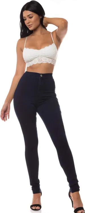 Aphrodite High Waisted Jeans for Women - High Rise Waist Stretch Skinny Slim Fit Basic Denim Pants
