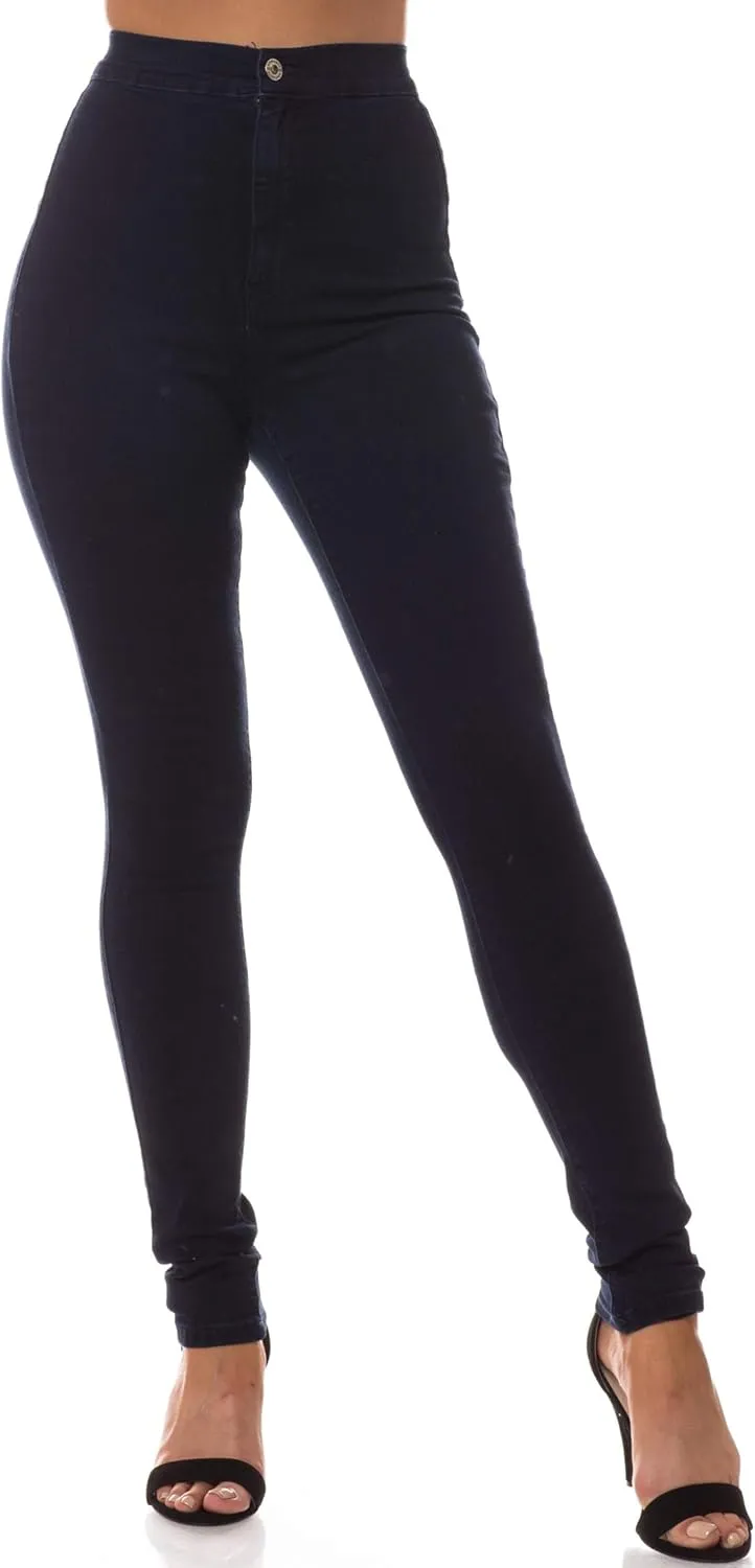 Aphrodite High Waisted Jeans for Women - High Rise Waist Stretch Skinny Slim Fit Basic Denim Pants