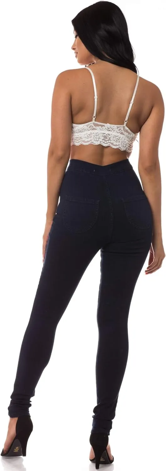 Aphrodite High Waisted Jeans for Women - High Rise Waist Stretch Skinny Slim Fit Basic Denim Pants