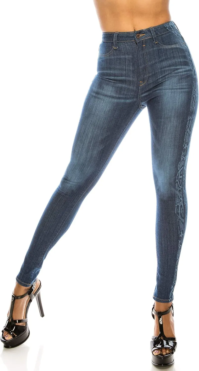 Aphrodite High Waisted Jeans for Women - High Rise Waist Stretch Skinny Slim Fit Basic Denim Pants