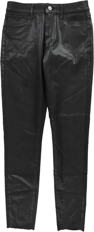 Articles of Society Womens High-Waisted Skinny Fit Jeans, Black, 28, Metal