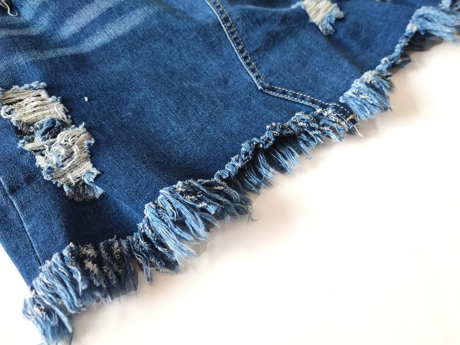 Atditama Ripped Jeans Skirt for Women High Waist Stretch Short Mini A-line Denim Jean Skirts Womens
